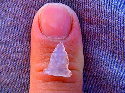 crystal arrowhead I found at Guffey Gorge
