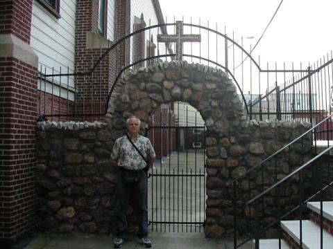 Ron at Holy Rosary side gate