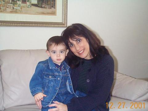 My baby son Nathan and me
