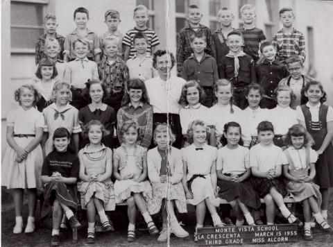 Monte Vista School La Crescenta CA March 15 1955 Mrs Alcorn 3rd grade