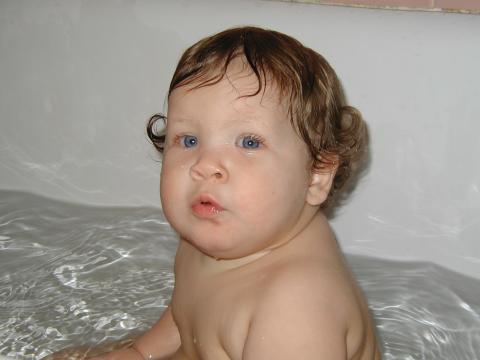 Emma in Bath @ 1 yr