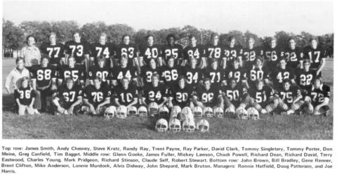 1973 Varsity Football Team