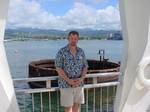 John In Hawaii at Arizona Mermorial