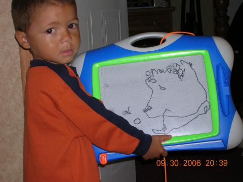 D'Andrea and his drawing