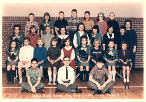 Inskip Elem. School Mrs. Beck,s Fifth Grade Class 1966-67