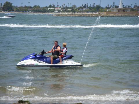 jetskiing in Mission Bay