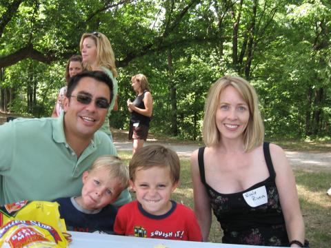 Jordan Rivera with wife Nicole & Sons