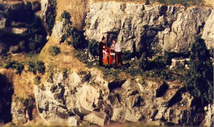 Clarinet and Bass Duo on a mountain