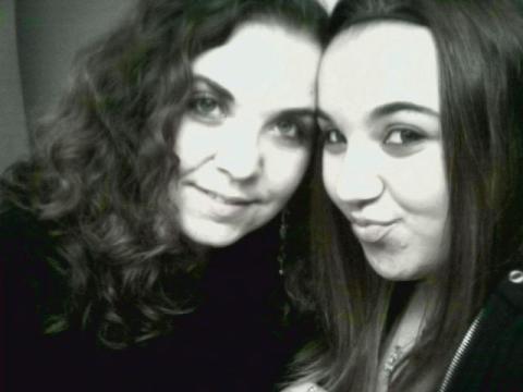 Linda & I black-white