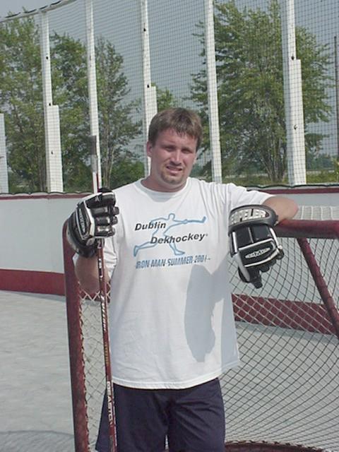 Brad Bower at his dekhockey rink