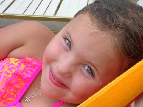 briana at the pool