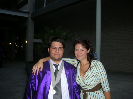 My son and I at his graduation