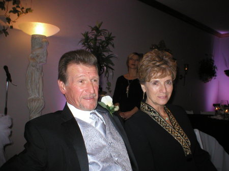 husband Dwight and sister-in-law Sandi at wedding reception