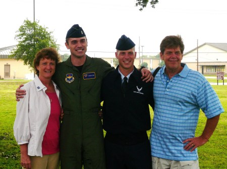 Family at Spencer's AF Basic graduation.