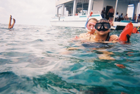 Mom and Kerri in the Bahama Waters