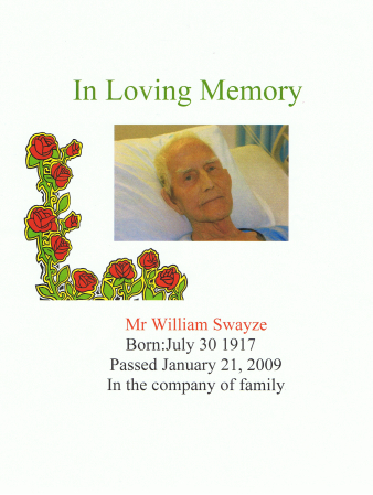 In Memory William Swayze