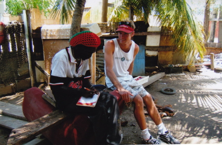 Jared and Reggae, Belize 2005