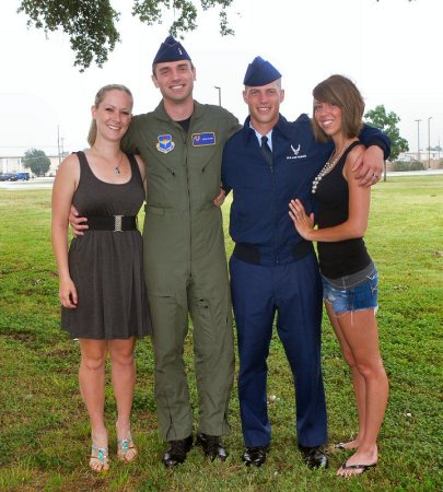 Our two flyboys and daughters-in-laws.