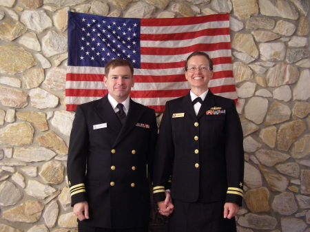 Hubby and I in uniform