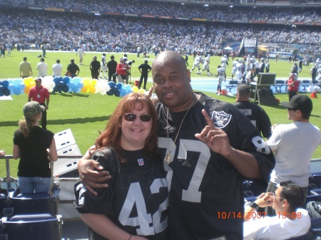 Tommy & I at the Raiders vs Chargers Game