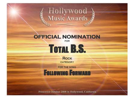 My Bands Nomination Certificate