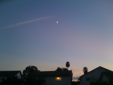 Rising Moon at Sunset