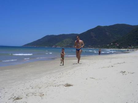 At the beach with my son -Florianopolis-Brazil