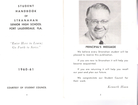 stranahan student handbook 1960-61 p.04-05