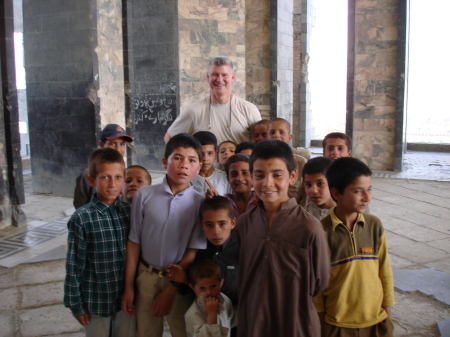 Afghan children and myself
