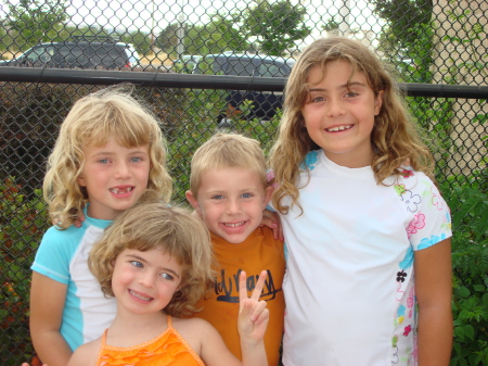 My girls with their cousin Litttle Troy