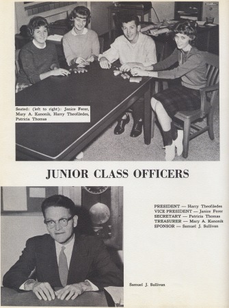 Junior Class Officers Class of 1962