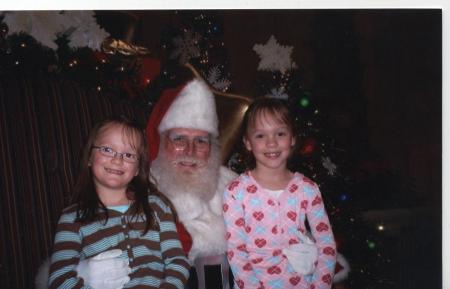 Teresa & Mary w/Santa 2008