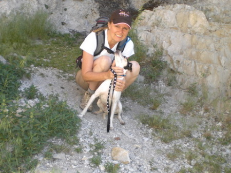 Me and my dog Petey hiking