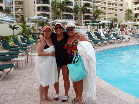 the BFF's at the resort pool