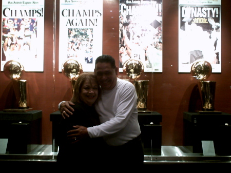 My husband and and I at the Spurs game