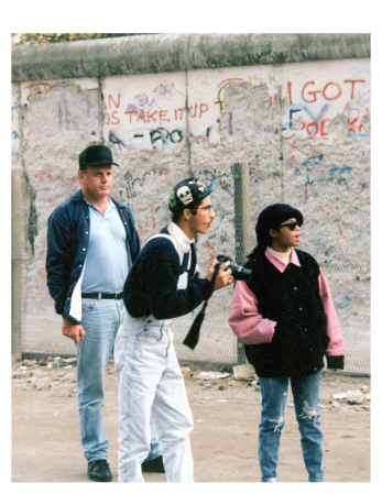 Hadley & Janet Jackson at Berlin Wall.
