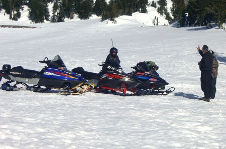 Crater Lake, Oregon Snowmobliling Gang