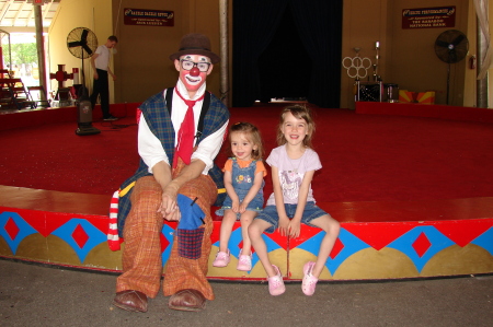 Roger the clown w/ Bethany & Brooke