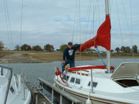 Me, the Skipper, on our sailboat Nov 2008