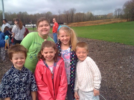 Grandchildren at church Easter egg hunt 2010.