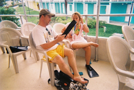 Dad and Kerri in the Bahamas