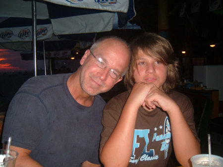 My son, Evan, and me