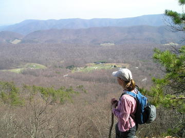 Hiking McAfee Knob, Blue Ridge Mtns.