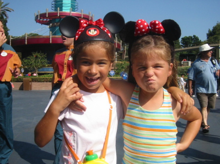 My cheeky girls at Disneyland