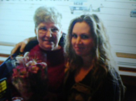 my mom and me at her b-day party