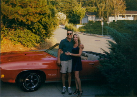 Gina and I with our '70 GTO convertable
