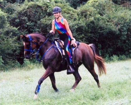 Donna riding Abha Amiir