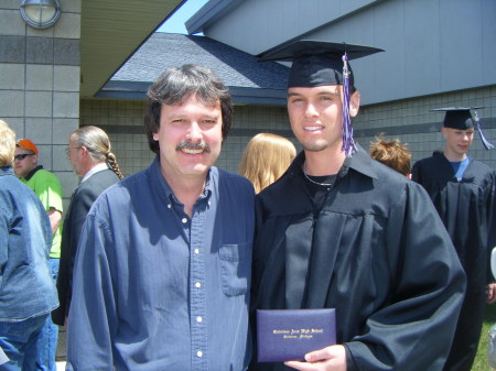 Chase with his Dad, Ron, on Graduation Day