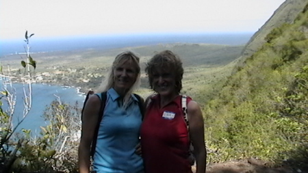 My mom and I up top Kalauapapa