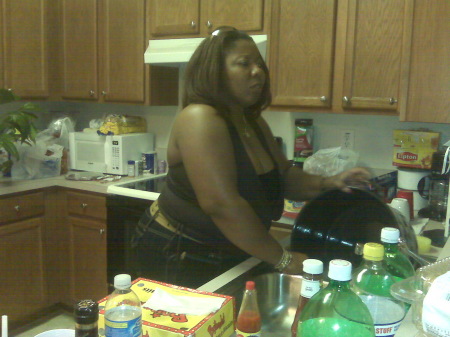 My sister cooking the family dinner Portsmith